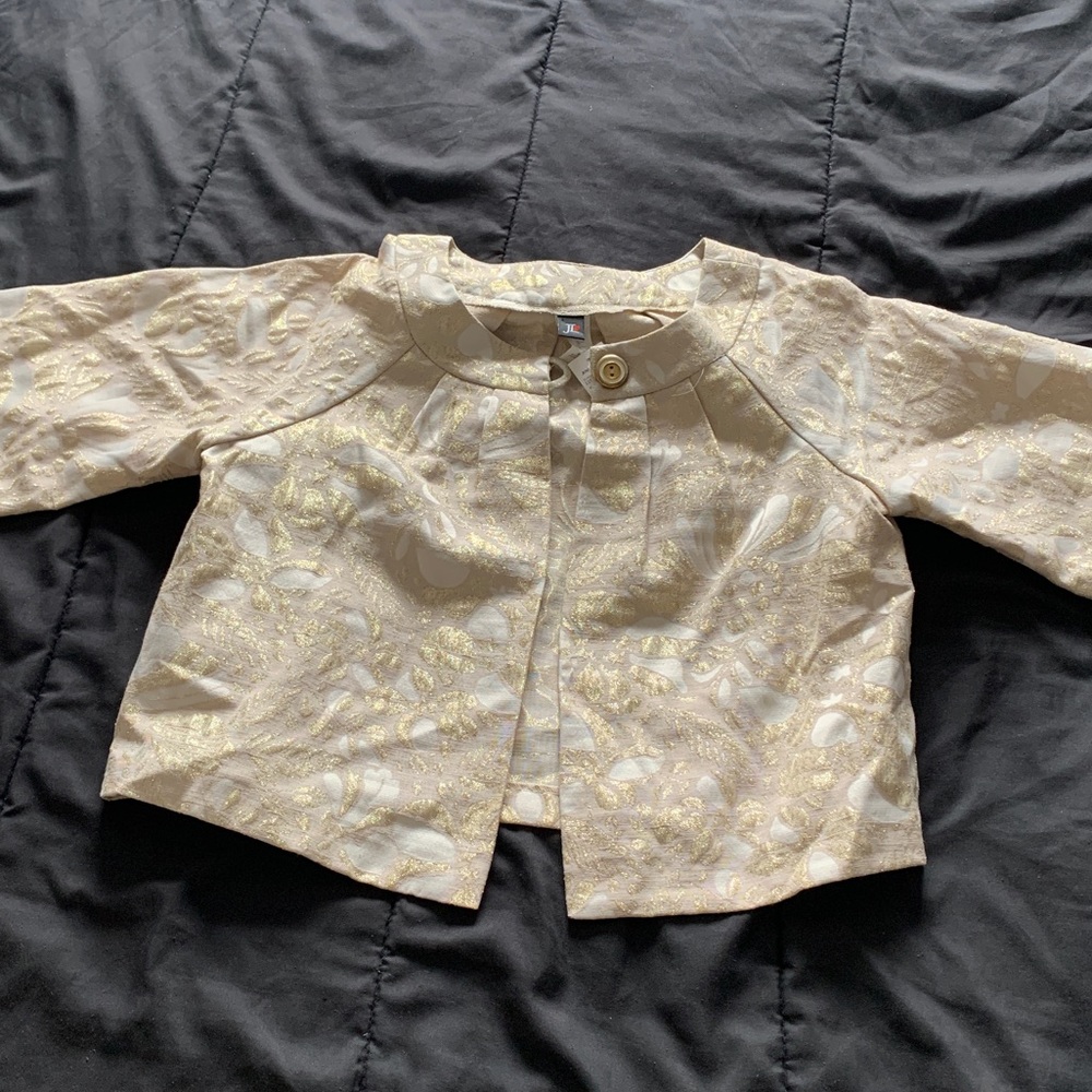 Joyce Leslie Cream Bolero with Gold Detailing